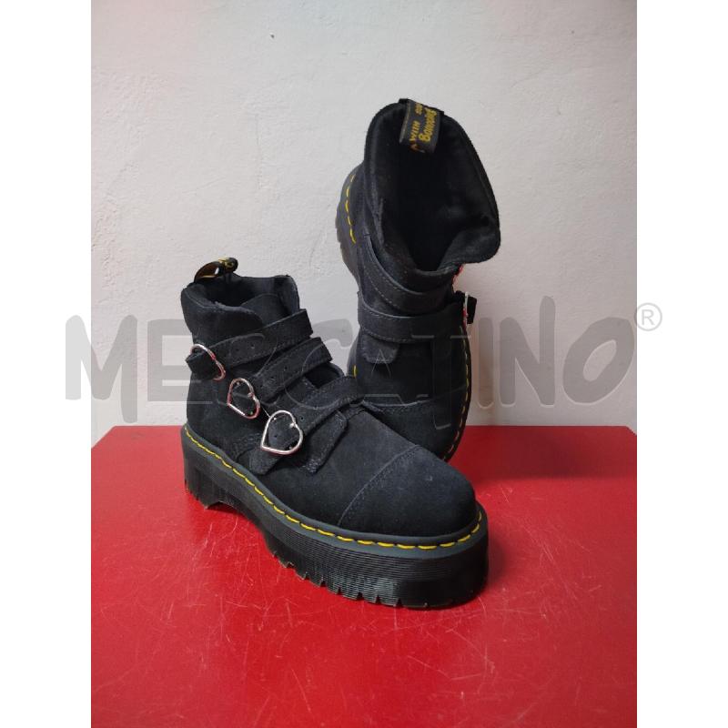ANFIBI DONNA DR MARTENS LAZY OAF BUCKLE BOOT NERI  | Mercatino dell'Usato Roma cinecitta' 1