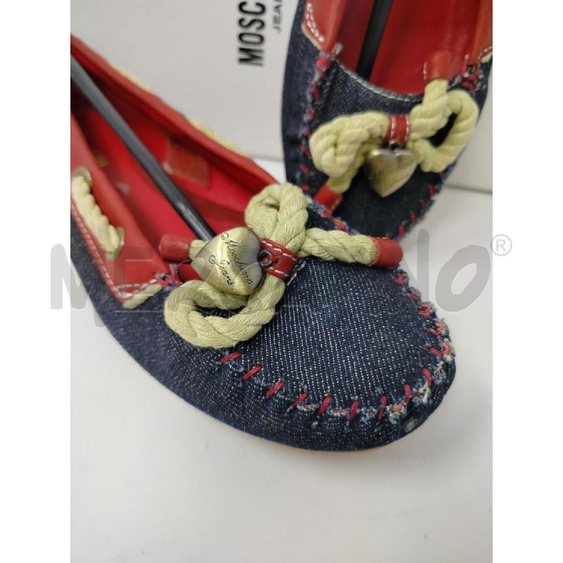 BALLERINA MOSCHINO JEANS DENIM BORDO ROSSO CORDA | Mercatino dell'Usato Roma cinecitta' 2