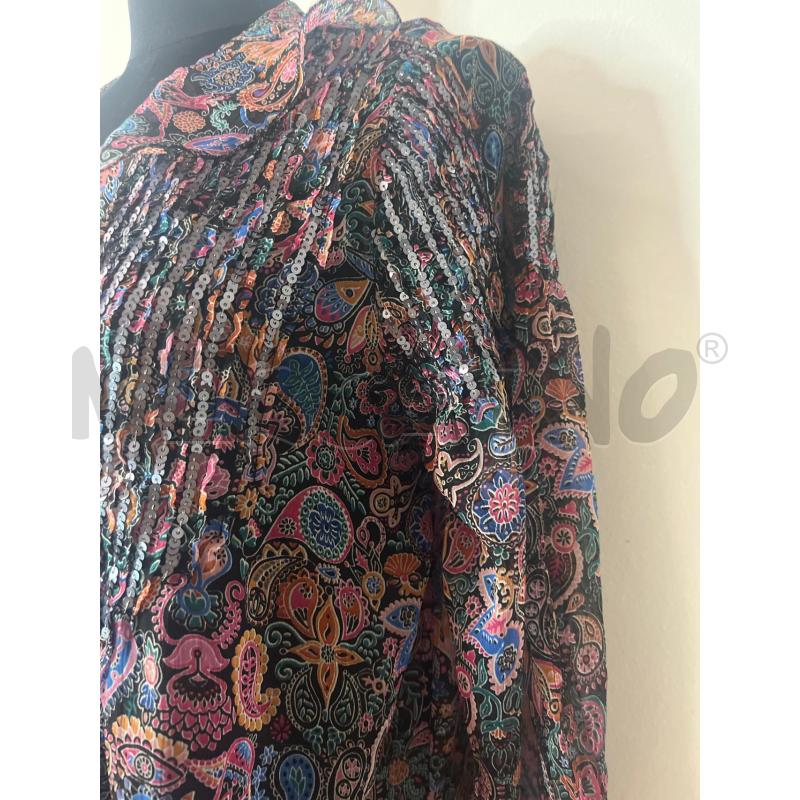 BLUSA DONNAZADIG VOLATIRE NERA FANTASIA PAISLEY PAILLETTES SCOLLO | Mercatino dell'Usato Roma cinecitta' 3
