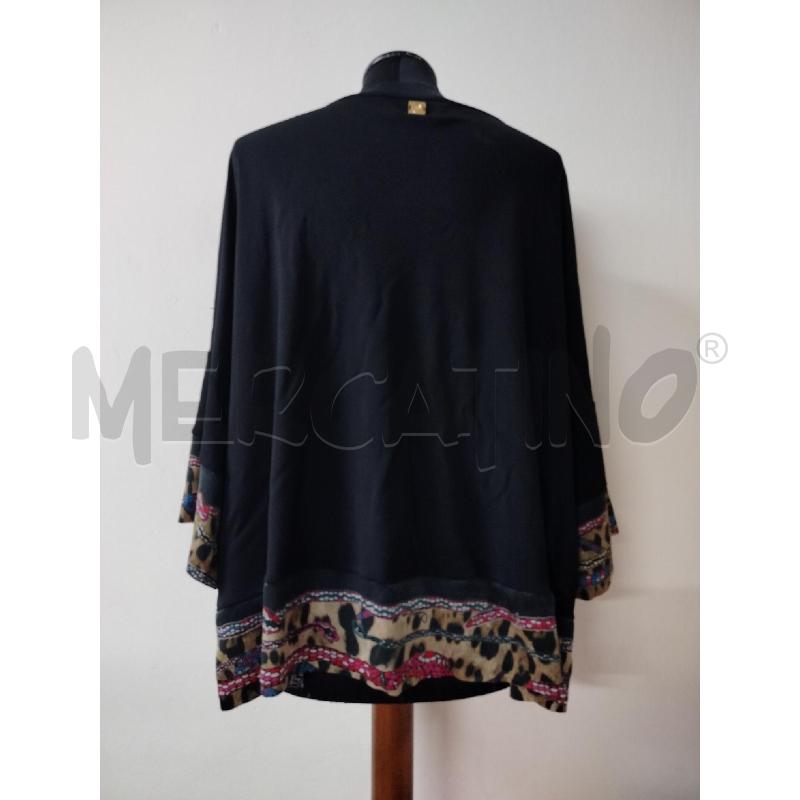 BLUSA DONNA CLASS ROBERTO CAVALLI NERA BANDE ANIMALIER N | Mercatino dell'Usato Roma cinecitta' 2