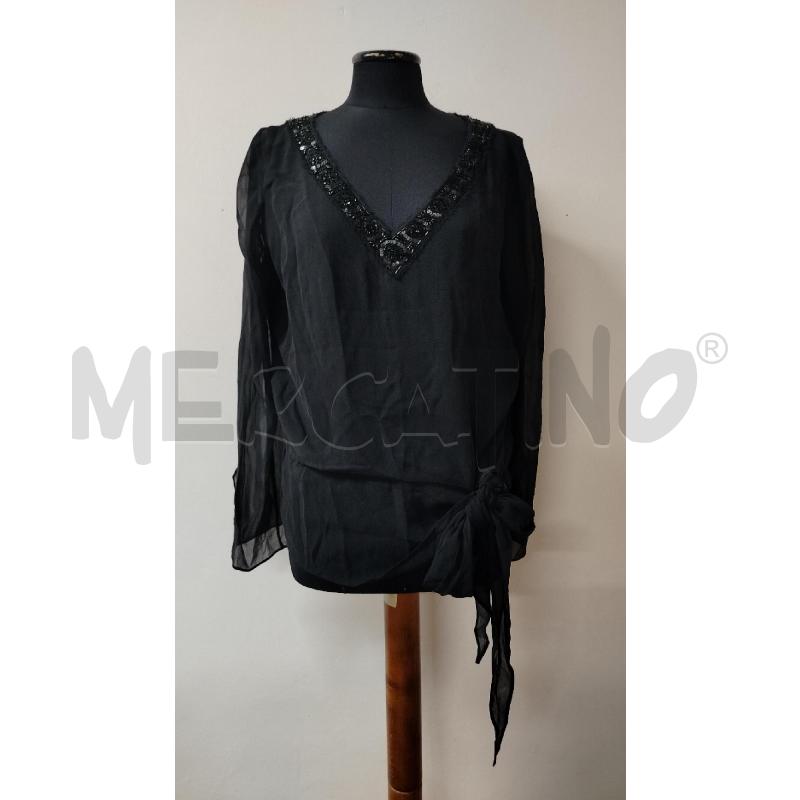 BLUSA DONNA LUISA SPAGNOLI NERA SC/PAILLETTES  | Mercatino dell'Usato Roma cinecitta' 1