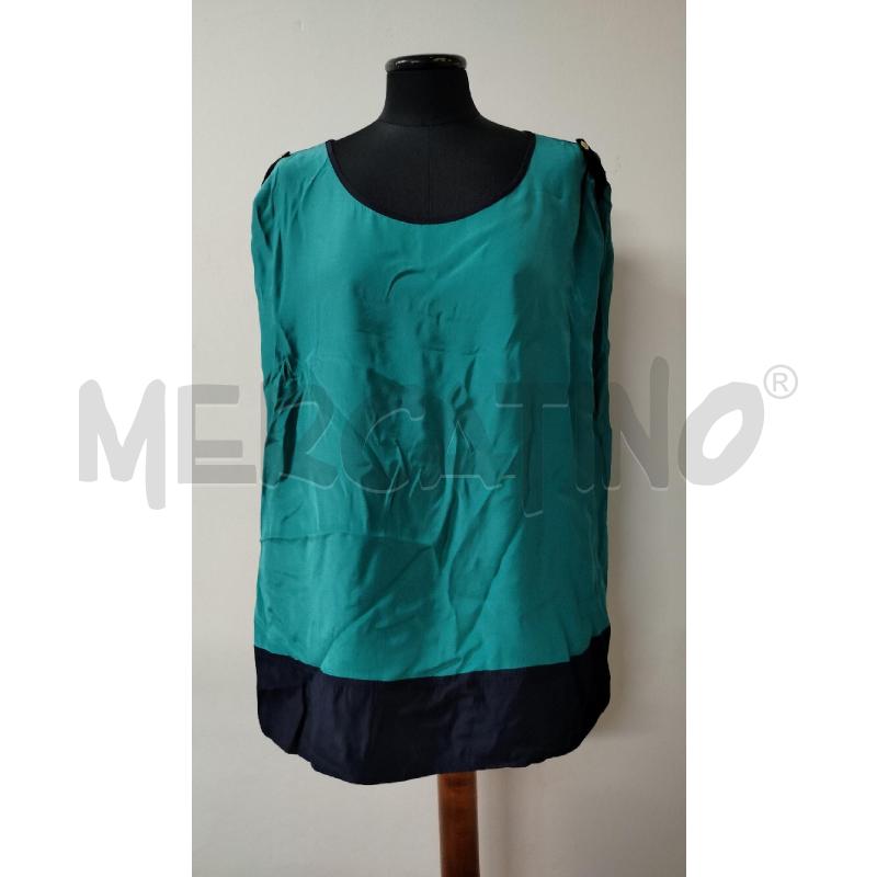 BLUSA DONNA LUISA SPAGNOLI VERDE ACQUA BLU | Mercatino dell'Usato Roma cinecitta' 1