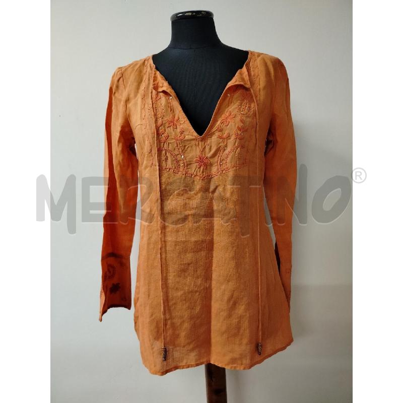 BLUSA DONNA MARELLA LINO ARANCIO SC/PERLINE | Mercatino dell'Usato Roma cinecitta' 1