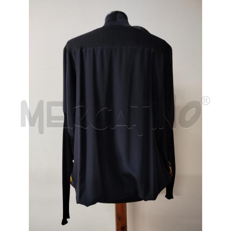 BLUSA DONNA MILA FAENI NERA BROCCATO DORATO | Mercatino dell'Usato Roma cinecitta' 2