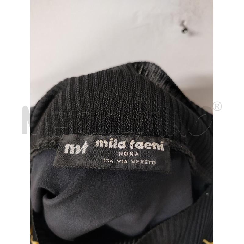 BLUSA DONNA MILA FAENI NERA BROCCATO DORATO | Mercatino dell'Usato Roma cinecitta' 3