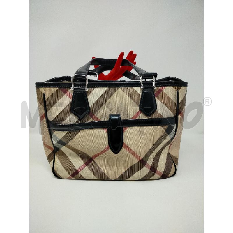 BORSA A MANO BURBERRY TARTAN MANICI NERI | Mercatino dell'Usato Roma cinecitta' 1
