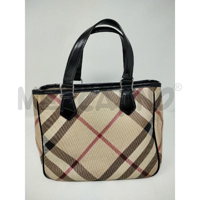 BORSA A MANO BURBERRY TARTAN MANICI NERI | Mercatino dell'Usato Roma cinecitta' 2