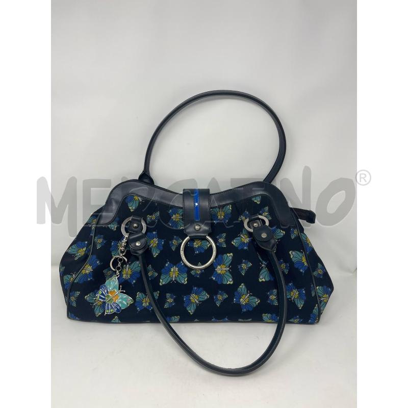 BORSA DONNA BRACCIALINI BLU FARFALLE AZZ MANICI BLU | Mercatino dell'Usato Roma cinecitta' 1