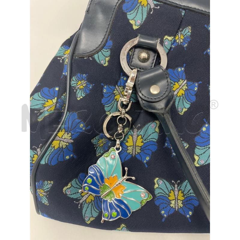 BORSA DONNA BRACCIALINI BLU FARFALLE AZZ MANICI BLU | Mercatino dell'Usato Roma cinecitta' 2