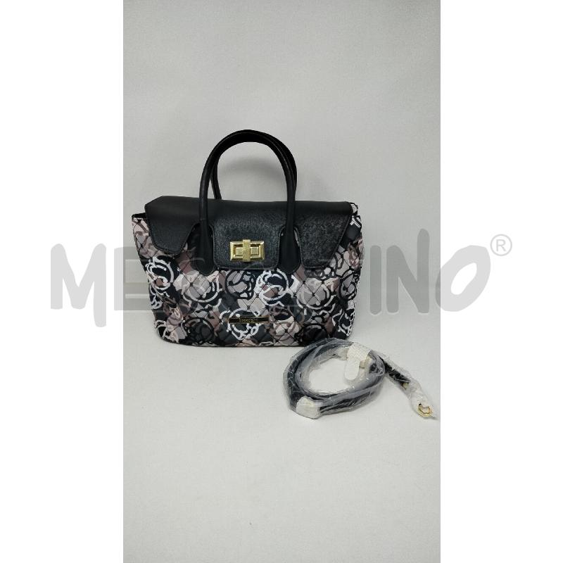 BORSA DONNA BRACCIALINI NERA + TRAC + FANTASIA GRIG BIANC BEIGE  | Mercatino dell'Usato Roma cinecitta' 1
