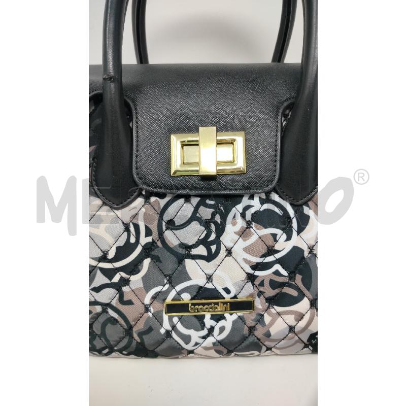 BORSA DONNA BRACCIALINI NERA + TRAC + FANTASIA GRIG BIANC BEIGE  | Mercatino dell'Usato Roma cinecitta' 2