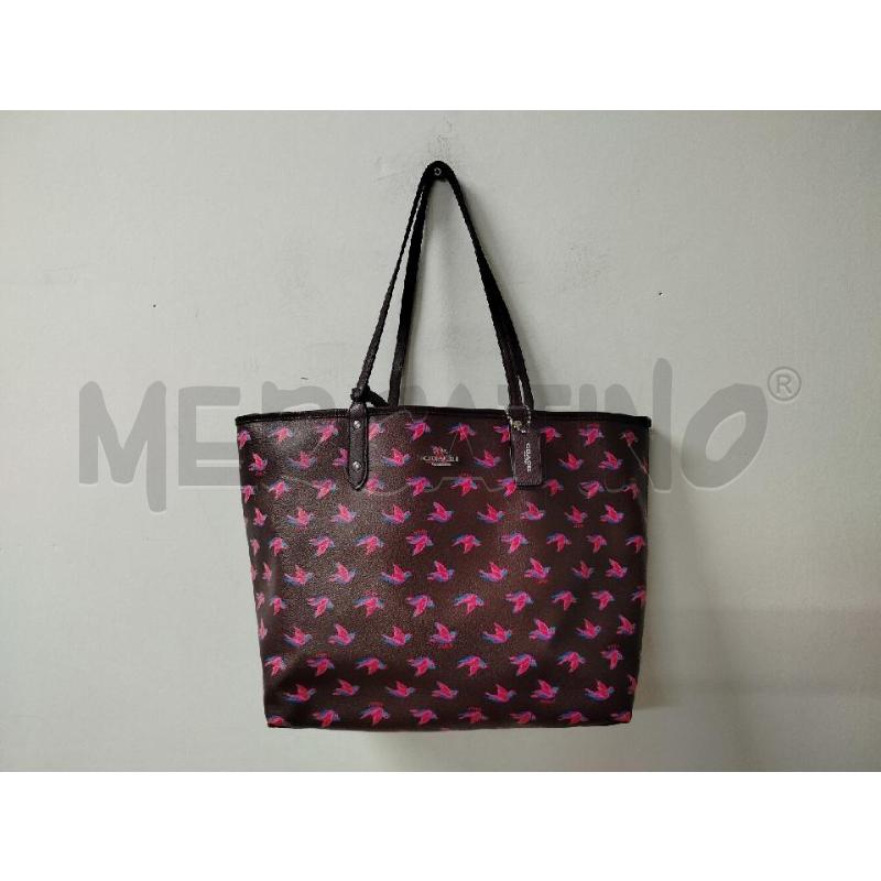 BORSA DONNA COACH BORDEAUX UVVELINI FUCSIA REVERSIBILIE + POCHETTE  | Mercatino dell'Usato Roma cinecitta' 1