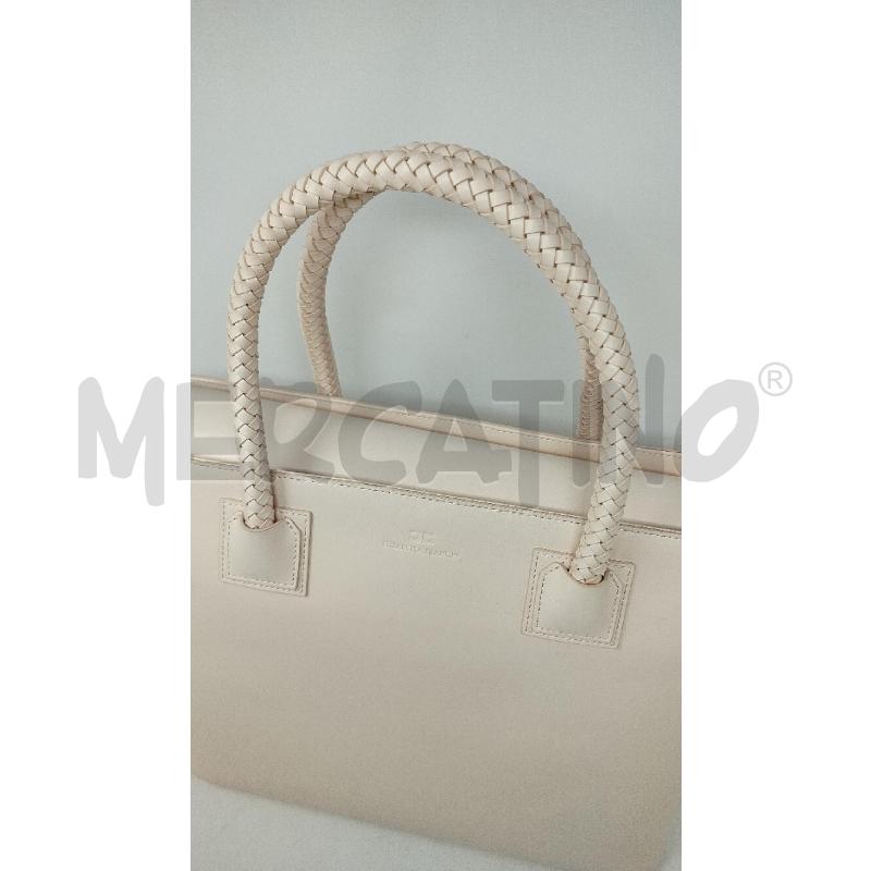 BORSA DONNA ELISABETTA FRANCHIU ROSA MANICI INTRECCIATI | Mercatino dell'Usato Roma cinecitta' 2