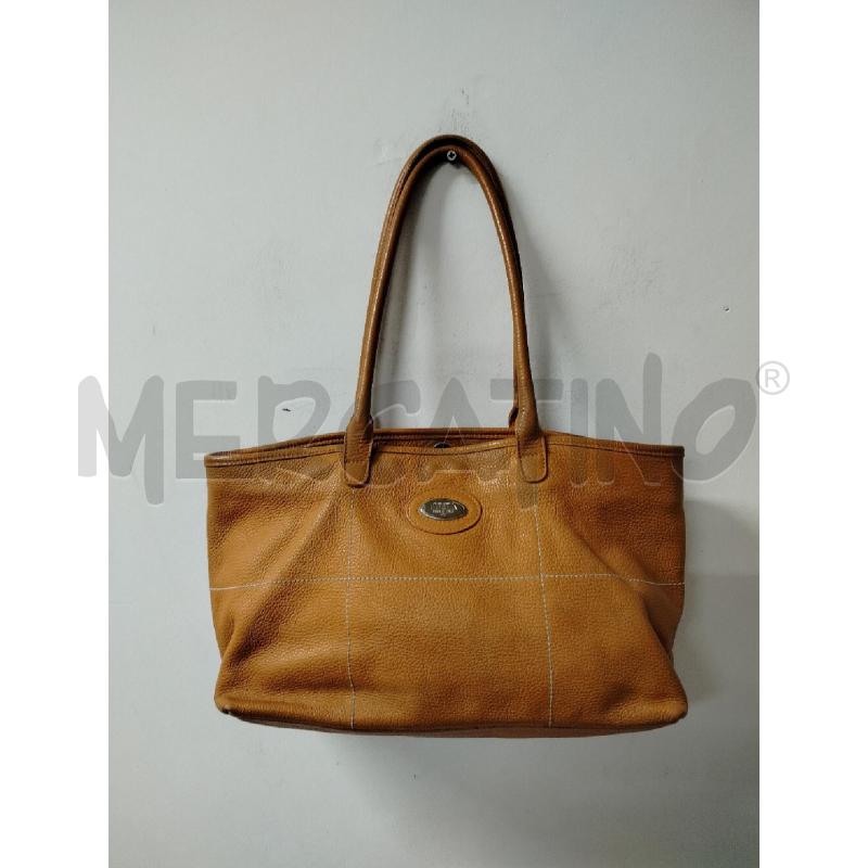 BORSA DONNA FURLA MARRONE ARANCIO CUCITURE A RETT  | Mercatino dell'Usato Roma cinecitta' 1