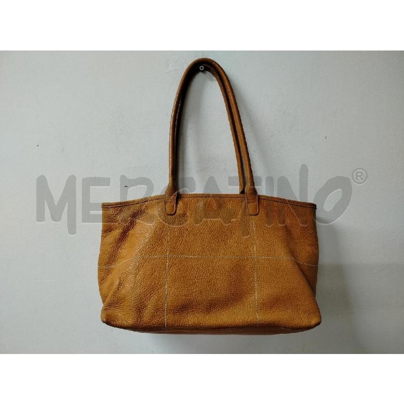 BORSA DONNA FURLA MARRONE ARANCIO CUCITURE A RETT  | Mercatino dell'Usato Roma cinecitta' 3