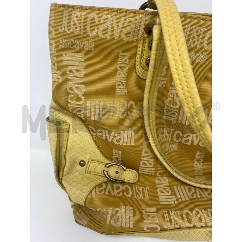 BORSA DONNA JUST CAVALLI GIALLA TELA PATTI TP PITONATE | Mercatino dell'Usato Roma cinecitta' 2
