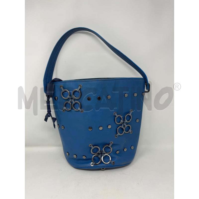 BORSA DONNA MALIPARMI SECCHIELLO BLU DETT ARGENTAT | Mercatino dell'Usato Roma cinecitta' 1