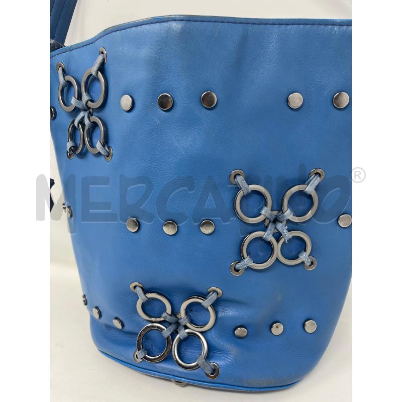 BORSA DONNA MALIPARMI SECCHIELLO BLU DETT ARGENTAT | Mercatino dell'Usato Roma cinecitta' 2