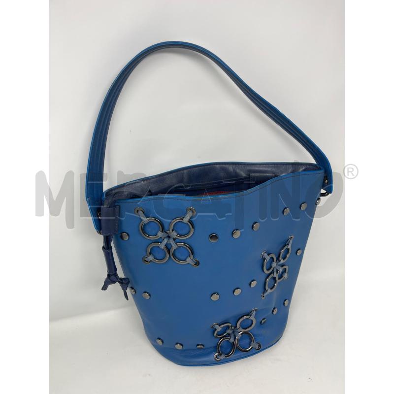 BORSA DONNA MALIPARMI SECCHIELLO BLU DETT ARGENTAT | Mercatino dell'Usato Roma cinecitta' 3