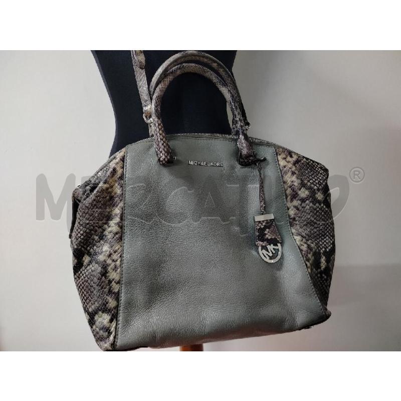 BORSA DONNA MICHAEL KORS GRIGIA PITONATA | Mercatino dell'Usato Roma cinecitta' 2