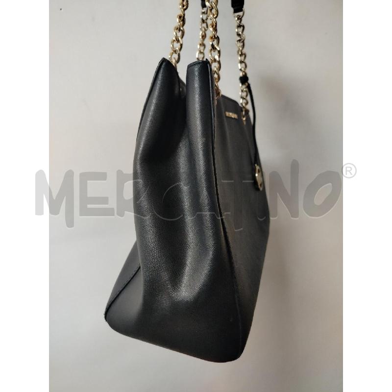 BORSA DONNA MICHAEL KORS TRAPEZIO NERA MANICO CATENA | Mercatino dell'Usato Roma cinecitta' 2