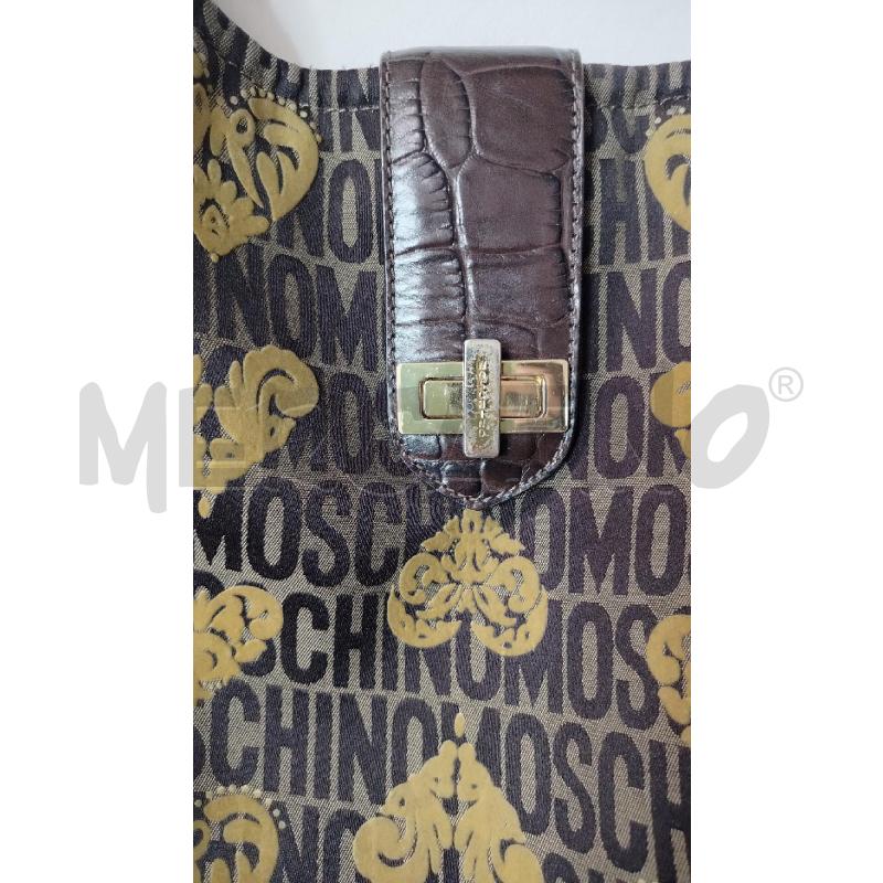 BORSA DONNA MOSCHINO MARRONE CUORI SENAPE | Mercatino dell'Usato Roma cinecitta' 2