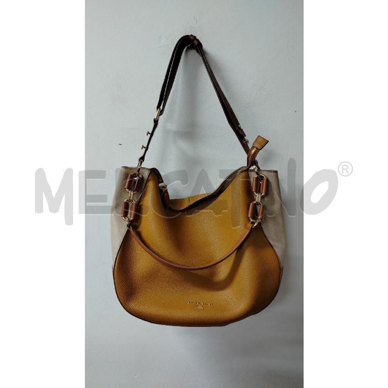 BORSA DONNA NANNINI BISCOTTO BEIGE STONDATA | Mercatino dell'Usato Roma cinecitta' 1