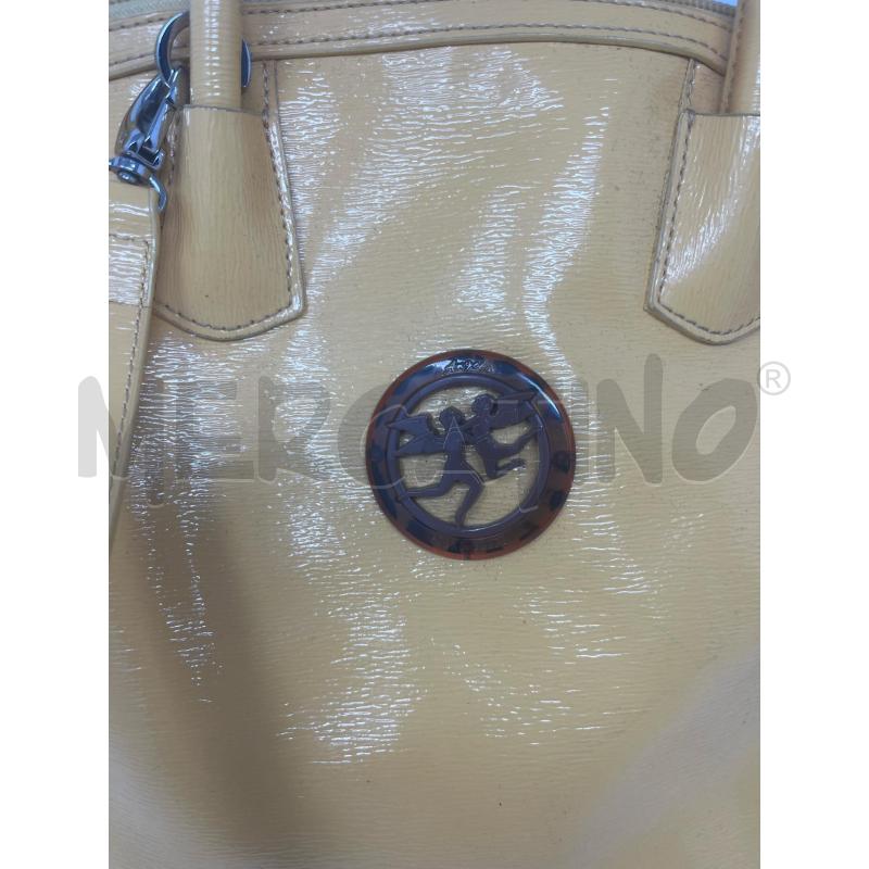 BORSA DONNA PIERO GUIDI GIALLA LOGO MARRONE | Mercatino dell'Usato Roma cinecitta' 2
