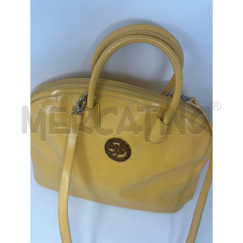 BORSA DONNA PIERO GUIDI GIALLA LOGO MARRONE | Mercatino dell'Usato Roma cinecitta' 3
