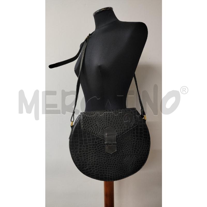 BORSA DONNA TRUSSARDI NERA TP COCCO TONDA | Mercatino dell'Usato Roma cinecitta' 1
