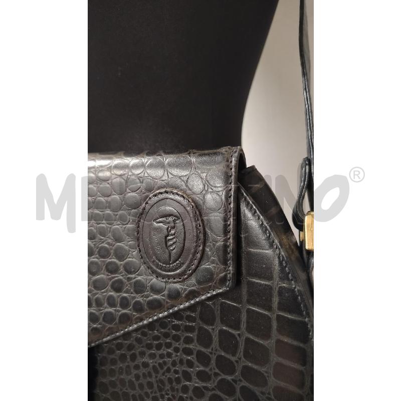 BORSA DONNA TRUSSARDI NERA TP COCCO TONDA | Mercatino dell'Usato Roma cinecitta' 3