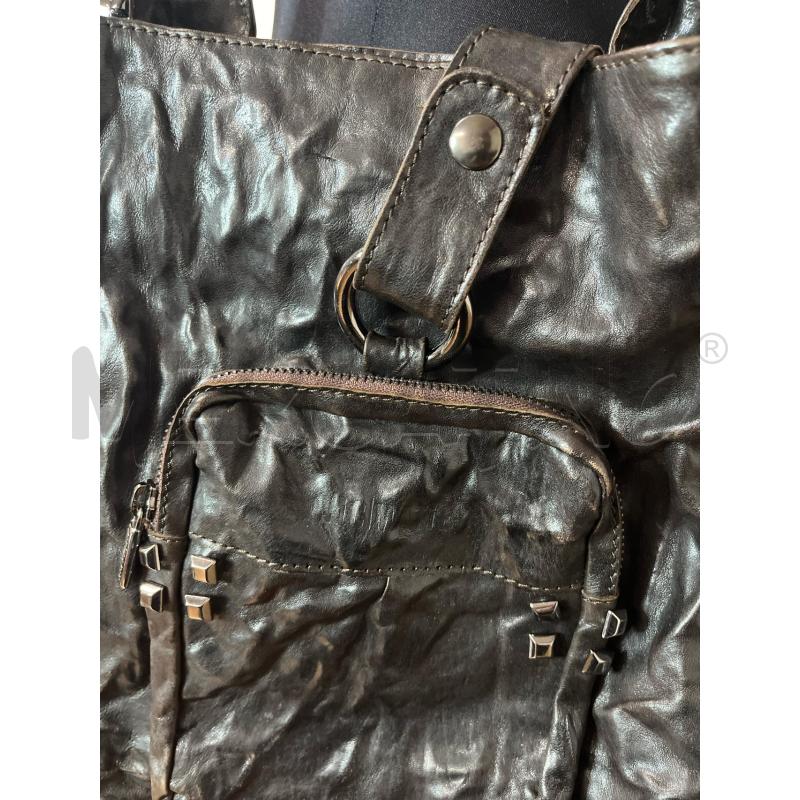 BORSA DONNA VIC MATIE' MARRONE SCURI TASCA CENTRALE + TRACOLLA | Mercatino dell'Usato Roma cinecitta' 2