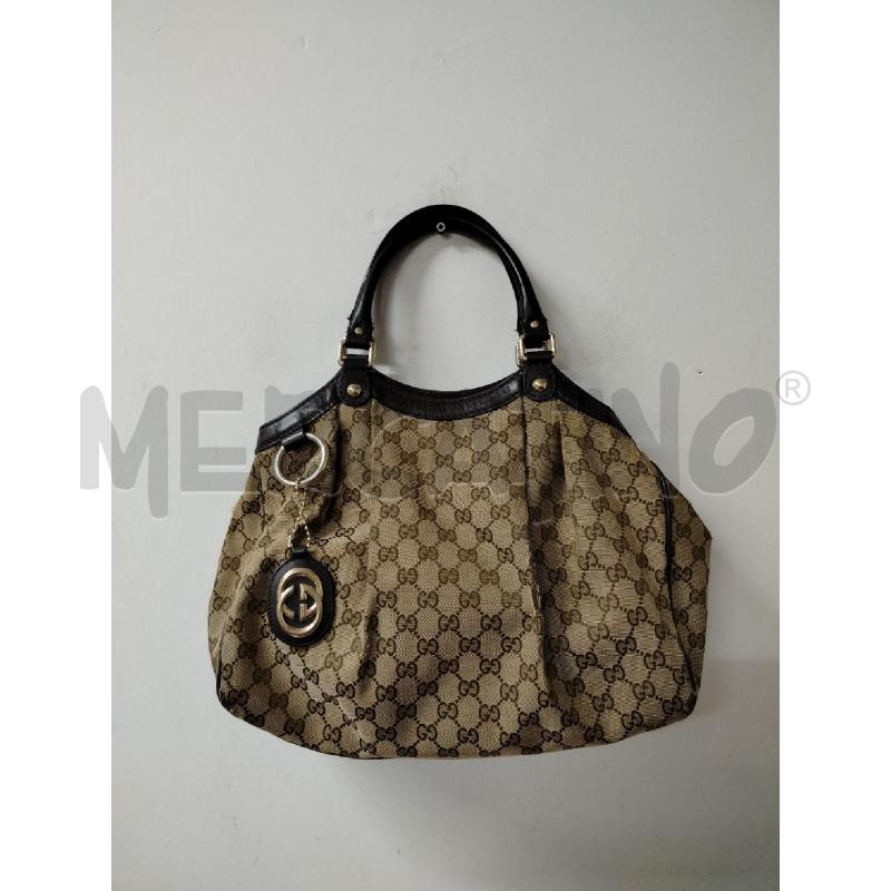 BORSA GUCCI CANVAS SUKEY MARRONE  | Mercatino dell'Usato Roma cinecitta' 1