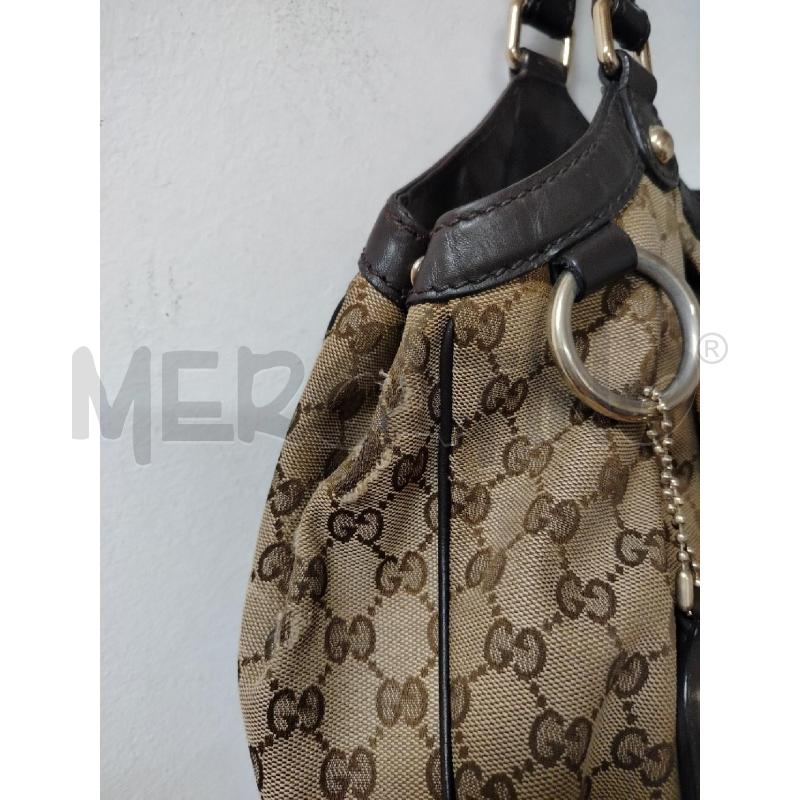 BORSA GUCCI CANVAS SUKEY MARRONE  | Mercatino dell'Usato Roma cinecitta' 3