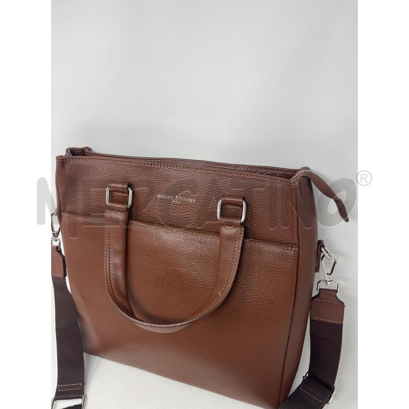 BORSA MAISON HERITAGE PELLE MARRONE TRACOLLA | Mercatino dell'Usato Roma cinecitta' 2