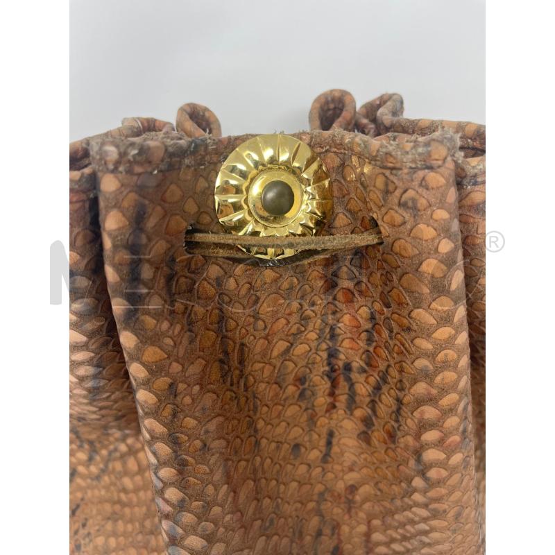 BORSA SECCHIELLO FERRAGAMO MARRONE PITONATA | Mercatino dell'Usato Roma cinecitta' 2