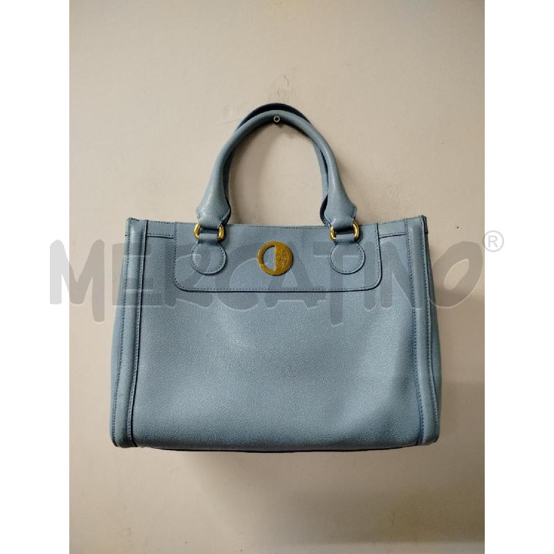 BORSA VERSACE TOTE CELESTE A MANO  | Mercatino dell'Usato Roma cinecitta' 1