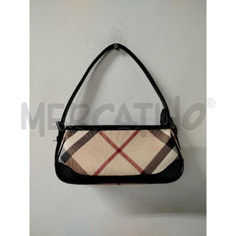 BORSETTA BURBERRY NOVA CHECK HANDBAG VERNICE NERA | Mercatino dell'Usato Roma cinecitta' 1
