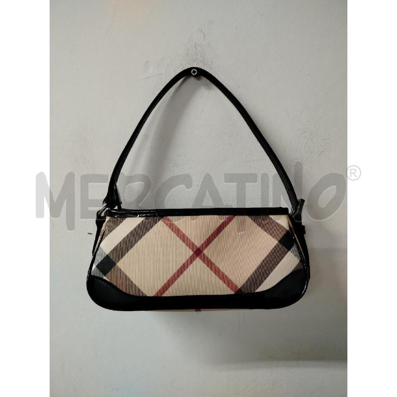 BORSETTA BURBERRY NOVA CHECK HANDBAG VERNICE NERA | Mercatino dell'Usato Roma cinecitta' 2