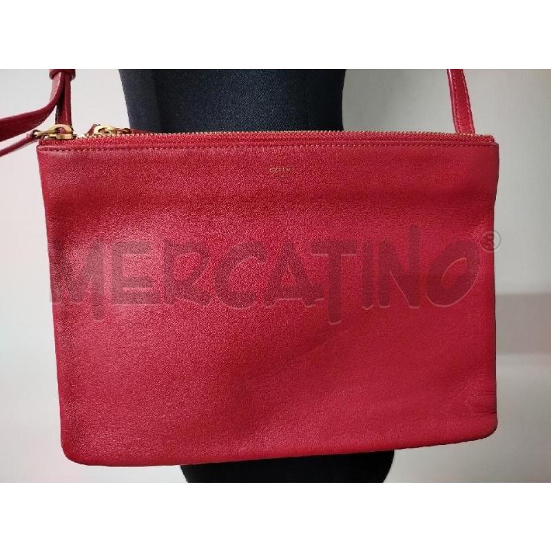 BORSETTA DONNA CELINE TRIO ROSSA  | Mercatino dell'Usato Roma cinecitta' 2