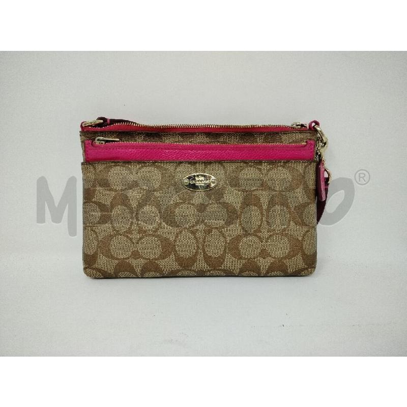 BORSETTA DONNA COACH BEIGE DETT FUCSIA | Mercatino dell'Usato Roma cinecitta' 1