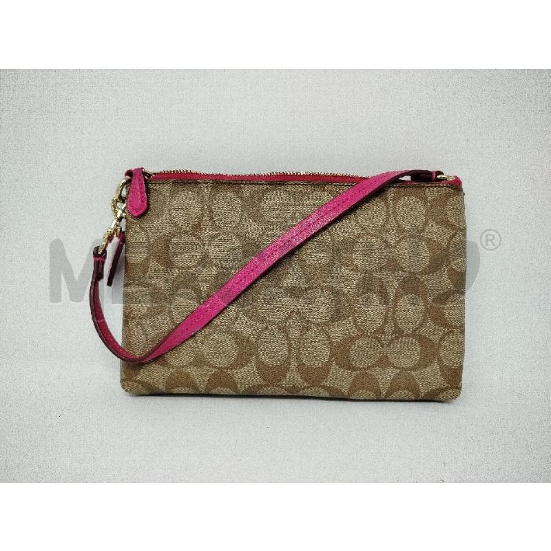 BORSETTA DONNA COACH BEIGE DETT FUCSIA | Mercatino dell'Usato Roma cinecitta' 2
