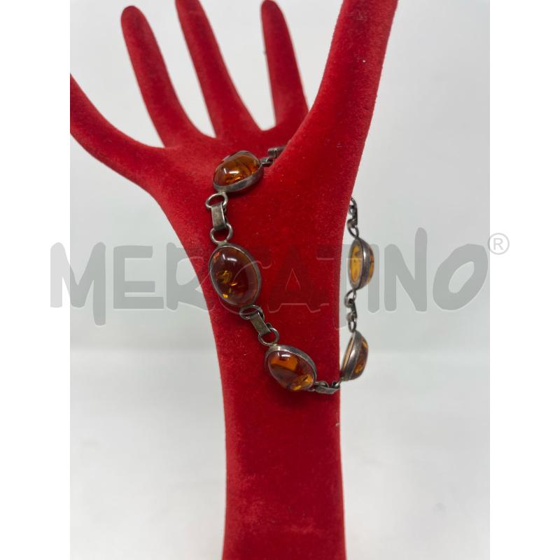 BRACCIALE ARG OVALI AMBRA  | Mercatino dell'Usato Roma cinecitta' 1