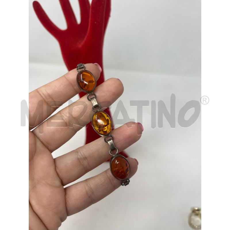 BRACCIALE ARG OVALI AMBRA  | Mercatino dell'Usato Roma cinecitta' 3