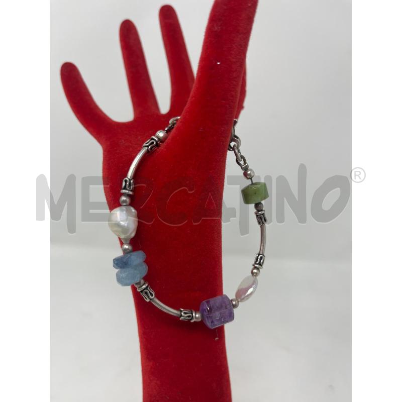 BRACCIALE ARG PIE VIOLA VERD PERL  | Mercatino dell'Usato Roma cinecitta' 1
