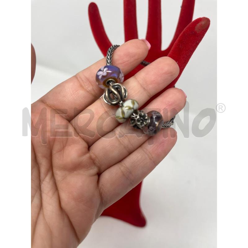 BRACCIALE ARG TROLLBEADS + CHARM  | Mercatino dell'Usato Roma cinecitta' 2