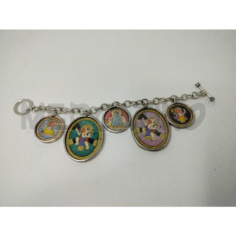 BRACCIALE CIONDOLI OVALI MINIATURE INDIANE | Mercatino dell'Usato Roma cinecitta' 1