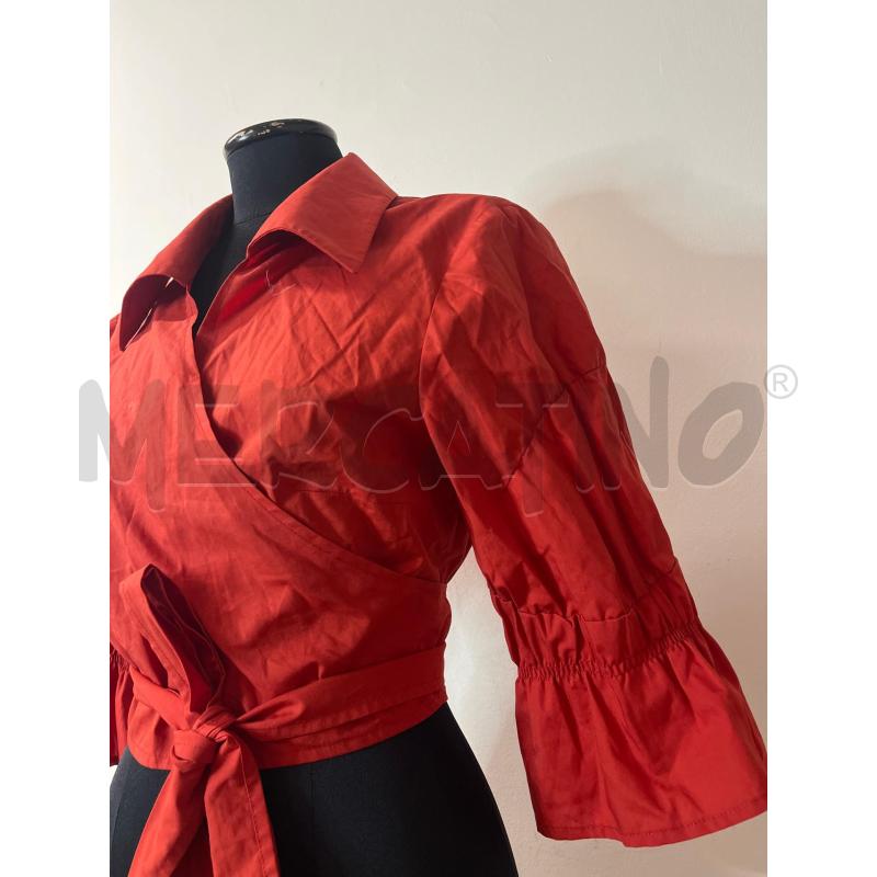 CAMICIA DONNA LUISA SPAGNOLI ROSSA INTRECCIATA  | Mercatino dell'Usato Roma cinecitta' 2