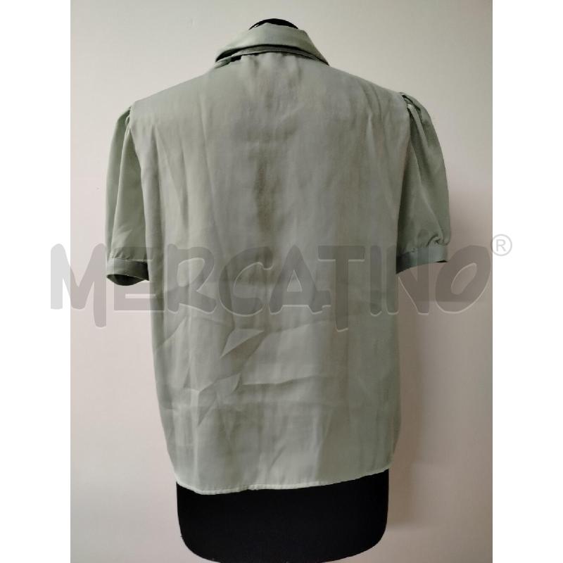 CAMICIA DONNA LUISA SPAGNOLI VERDE MENTA BOTTONI STRASS PERLINE  | Mercatino dell'Usato Roma cinecitta' 2