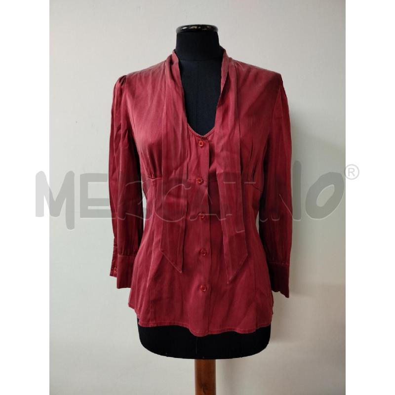 CAMICIA DONNA MAX&CO SETA BORDEAUX | Mercatino dell'Usato Roma cinecitta' 1